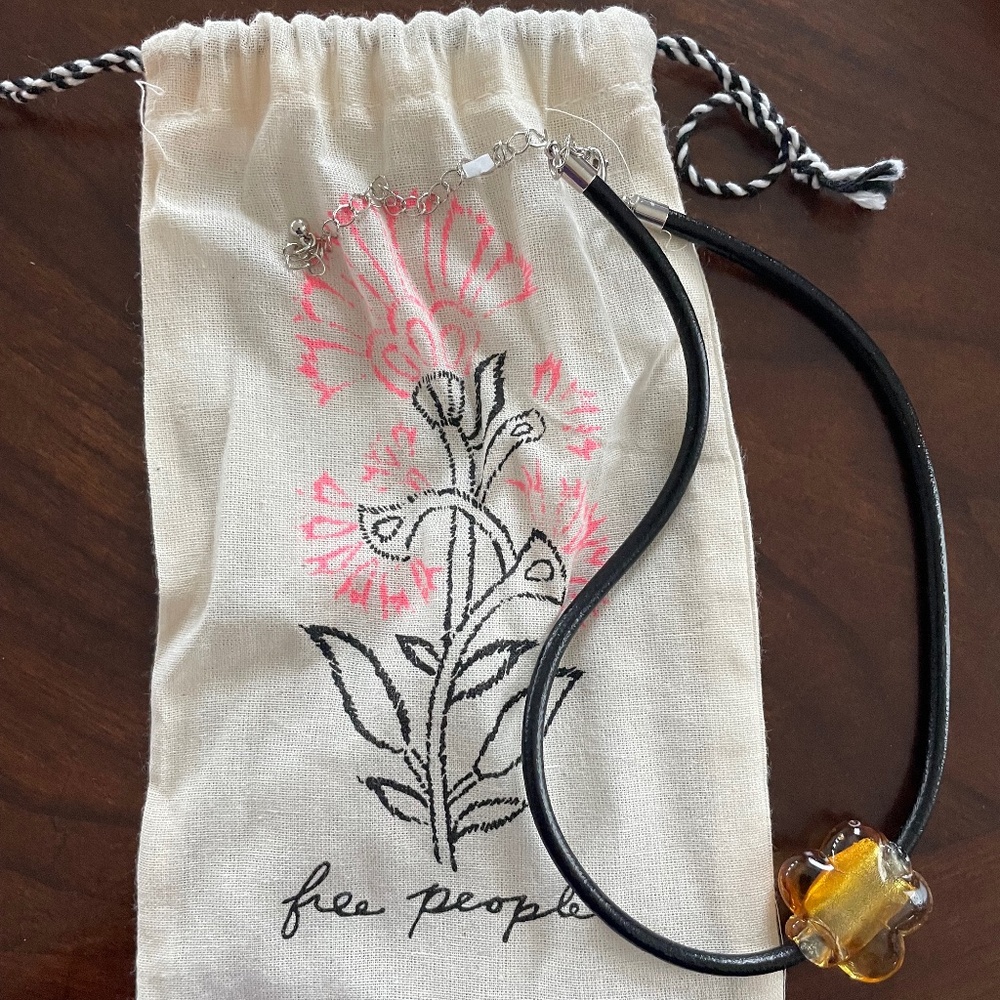 Free People Amber Pendant Necklace
